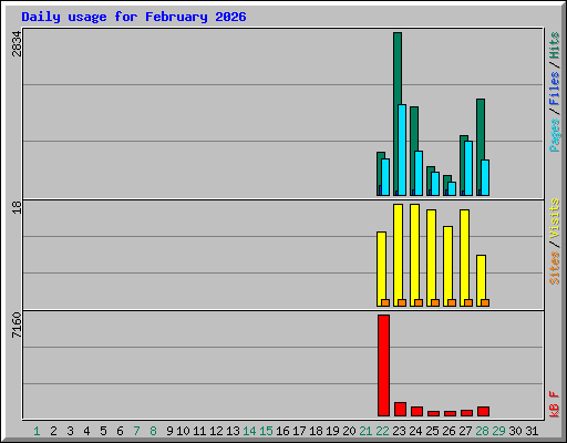 Daily usage for February 2026